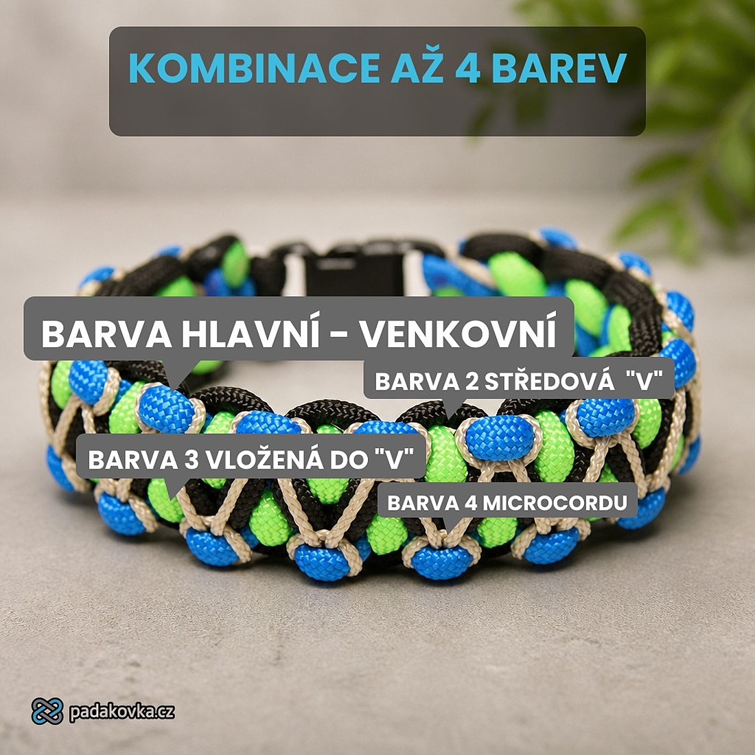 PARACORD NÁRAMEK SOLOMON VÝBĚR BAREV